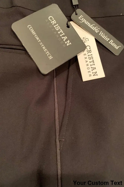 "Austin" Black Performance Stretch Tuxedo Pants Tux-USA