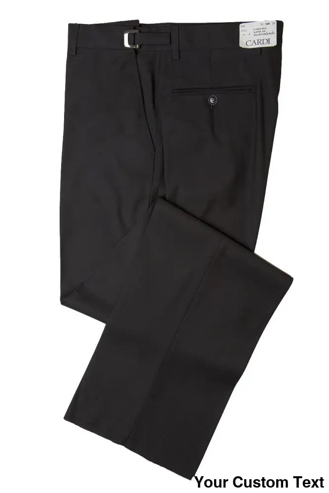 "Ethan" Black Super 150's Luxury Viscose Blend Suit Pants Tux-USA